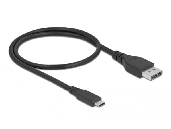 DeLOCK 86037, 0,5 m, USB Type-C, DisplayPort, Uros, Uros, Suora