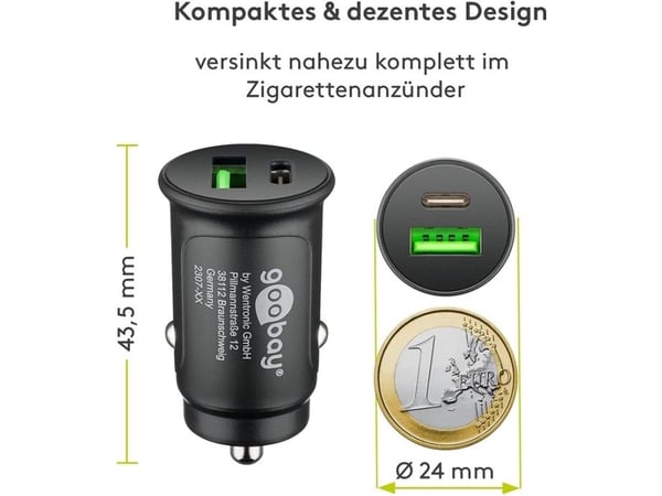 Goobay 55634, Innendørs, Cigartenner/lighter, Sort