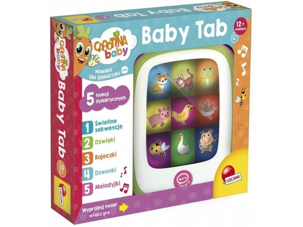 Lisciani Carotina babytablett med 5 pedagogiska funktioner (55784)