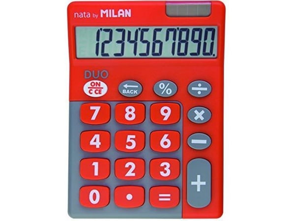 Milan 150610TDOBL, Desktop, Grunnleggende, 10 sifre, 1 linjer, Batteri, Oransje