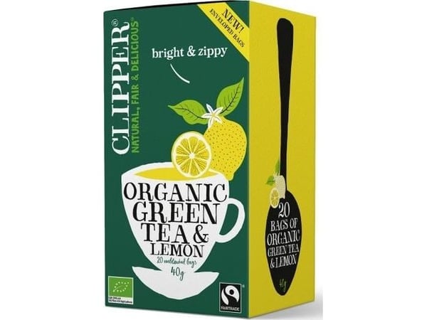 Clipper GRØNN TE MED SIMON FAIR TRADE BIO 40 g (20 x 2 g) - CLIPPER