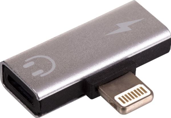 Akyga AK-AD-64 - Lightning-ladeadapter - Lightning hann til Lightning hunn - sølv
