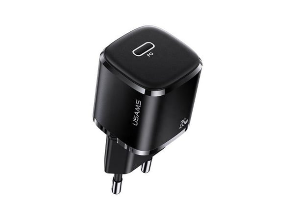 USAMS reiselader 1xUSB-C T36 Mini 20W (svart)
