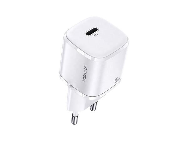 Usams T36 mini 20W 1xUSB-C PD 3.0 verkkolaturi ilman kaapelia - valkoinen