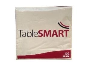 Servett duk TableSMART 40x40 cm 3-lagers grädde, 100 st/fp