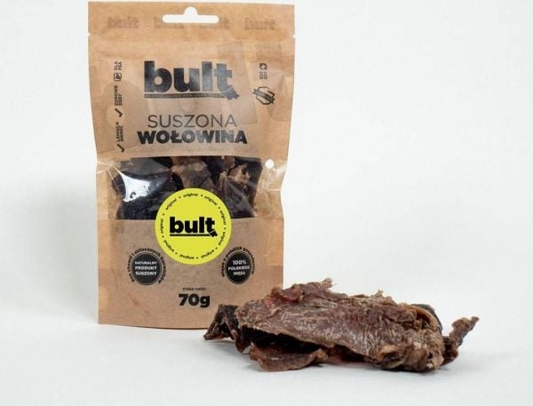BULT tørket oksekjøtt som hundegodbit 70 g