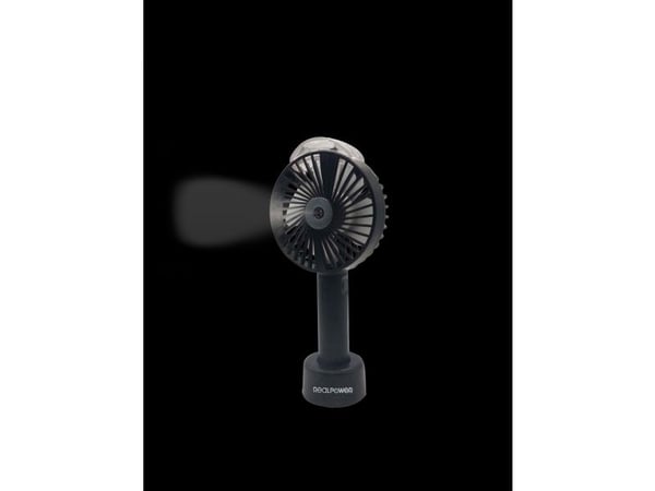 RealPower Mobile Fan Spray, Vifte, Grå, 1 stykker, 112 mm, 62 mm, 243 mm
