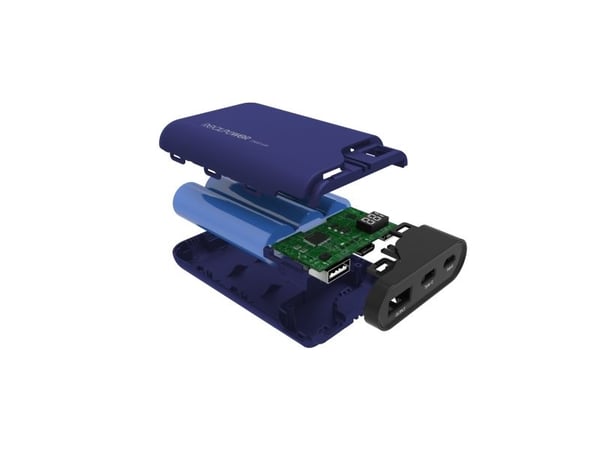 RealPower PB-7500C Navy Blue, 7500 mAh, Svart, Blå