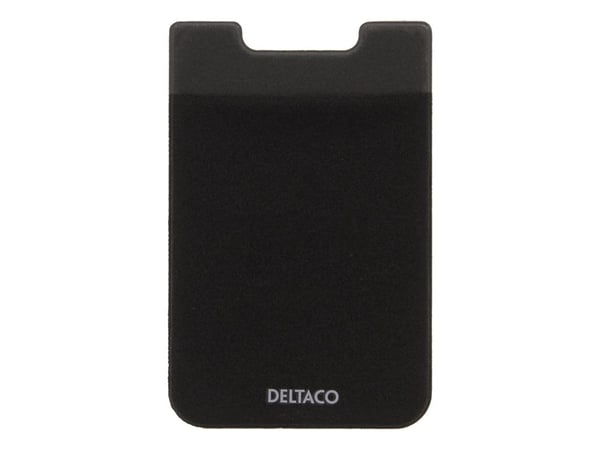 DELTACO - Kortholder - 3M lim, lim - Lycra - svart