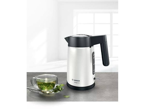 Bosch DesignLine, 1,7 l, 2400 W, Svart, Silver, Vattennivå indikator