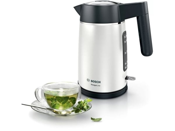 Bosch DesignLine, 1,7 l, 2400 W, Svart, Silver, Vattennivå indikator