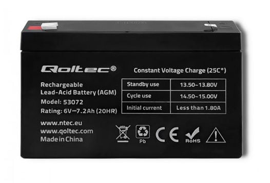 Qoltec - UPS-batteri - 1 x batteri - blysyre - 7.2 Ah