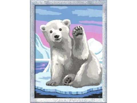 Ravensburger CreArt Pawesome Polar Bear, Malinger inkludert, Gutt/Jente, Fargelegg etter tall
