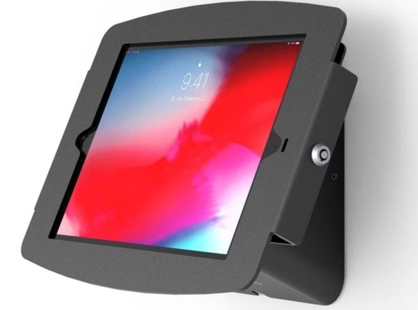 Compulocks iPad Mini 8,3" Space Enclosure Wall Mount - Kabinett - for nettbrett - låsbart - høyglanset aluminium - svart - på plate, veggmonterbar ...