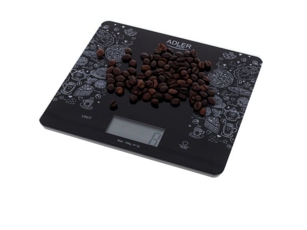 Adler Keittiövaaka AD 3171 Maksimipaino (kapasiteetti) 10 kg Asteikko 1 g Näytön tyyppi LCD Musta