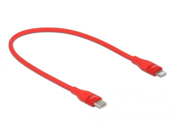 DeLOCK 86633, 0,5 m, Lightning, USB C, Uros, Uros, Punainen