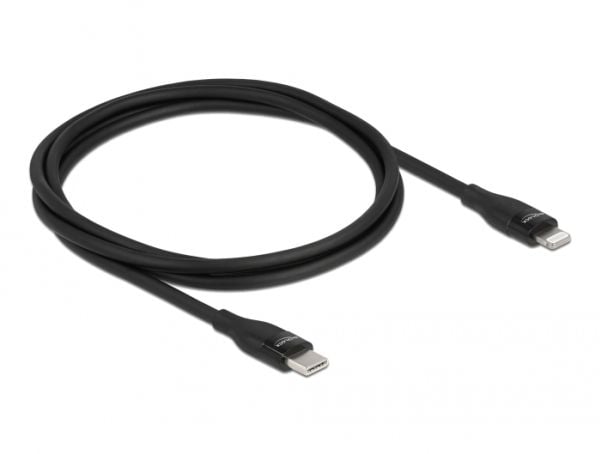 Delock - Lightning-kabel - 24 pin USB-C hann til Lightning hann - 1 m - svart - Power Delivery-støtte