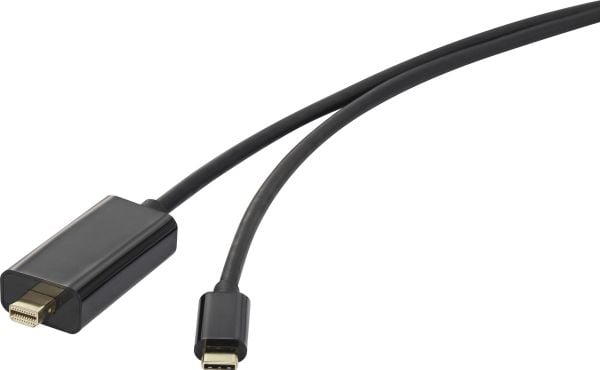 Renkforce RF-3421684, 5 m, USB Type-C, Mini DisplayPort, Hankjønn, Hankjønn, Rett