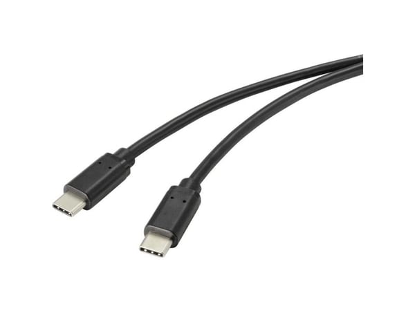 Renkforce RF-4716842, 2 m, USB A, USB C, USB 2.0, 0,48 Gbit/s, Svart