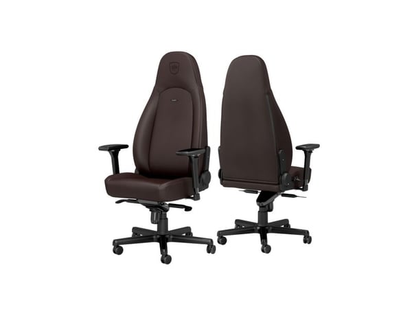 noblechairs Icon, PC-gamingstol, 180 kg, Polstret Sete, Polstret Rygg, Svart, Aluminium