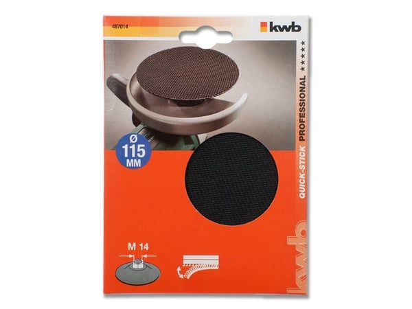 kwb 487014, Slipe Plate, Alle merker, 11,5 cm, Sort, 1 stykker