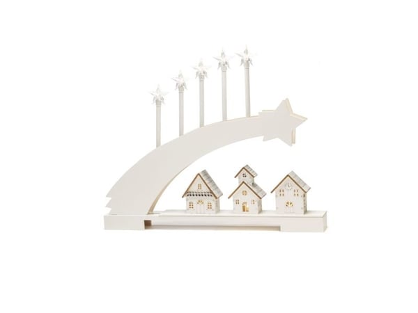 Konstsmide 3284-210, Koristevalohahmo, Valkoinen, Puu, IP20, 8 lamppua, LED