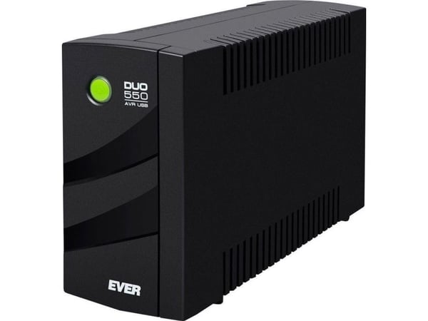 EVER DUO 550 PL AVR USB - UPS - AC 230 V - 330 watt - 550 VA - enkeltfase - 5 Ah - USB - utgangskontakter: 3