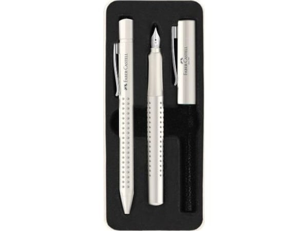 Faber-Castell 201527, Hvit, 2 stykker, Kulepenn + fyllepenn