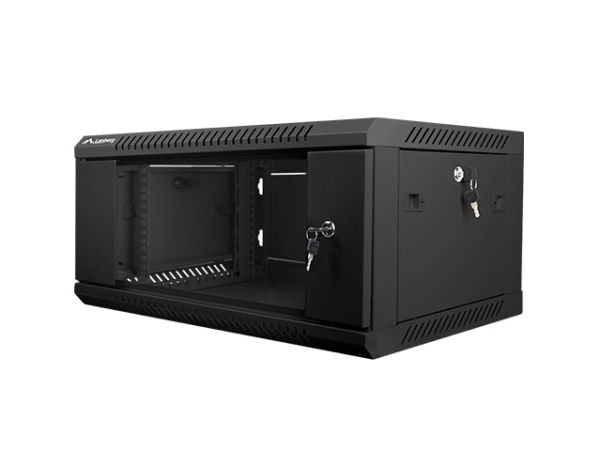 Lanberg - Rack skap - veggmonterbar - svart, RAL 9004 - 4U - 19"