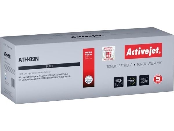 Activejet ATH-89N printertoner til HP; Erstatning HP CF289A; Supreme; 5000 sider; sort - med chip