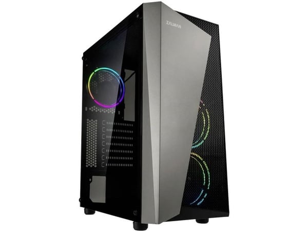 Zalman S4 Plus - Tower - ATX - sidepanel med vindu (akryl) - ingen strømforsyning (ATX) - svart - USB/lyd