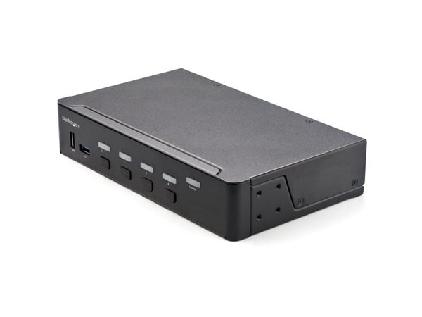 Startech 4 Port HDMI KVM Switch, Single Monitor 4K 60Hz Ultra HD HDR, Desktop HDMI 2.0 KVM Switch with 2 Port USB 3.0 Hub (5Gbps) & 4x USB 2.0 HID ...