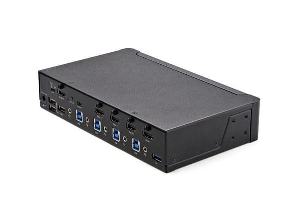 Startech 4 Port HDMI KVM Switch, Single Monitor 4K 60Hz Ultra HD HDR, Desktop HDMI 2.0 KVM Switch with 2 Port USB 3.0 Hub (5Gbps) & 4x USB 2.0 HID ...