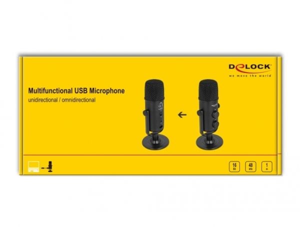 Delock - Mikrofon - USB - sortera