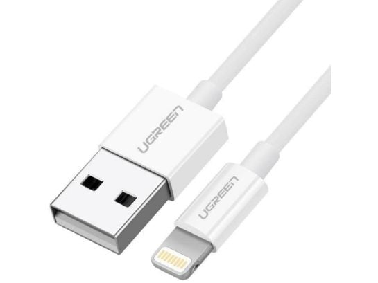 Ugreen cable USB 2.0 A lightning 2m, 5V/2.4A iPhone 7 / 7plus / 6S/ 6 / 6 Plus, iPhone 5s/5c/5, iPad Mini/Mini 2, iPad, 1 m, Lightning, USB A, Uros...