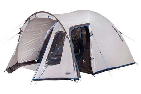 High Peak TESSIN 5.0 CLIMATE PROTECTION 80, Camping, Hard ramme, Kuppel/Igloo telt, 5 person(er), 7,5 kg, Svart, Blå, Grå