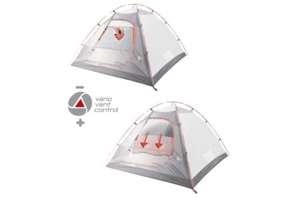 High Peak TESSIN 5.0 CLIMATE PROTECTION 80, Camping, Hard ramme, Kuppel/Igloo telt, 5 person(er), 7,5 kg, Svart, Blå, Grå