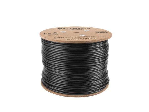 Lanberg - Samlet kabel - UTP - CAT 6 - utendørs, solid - svart