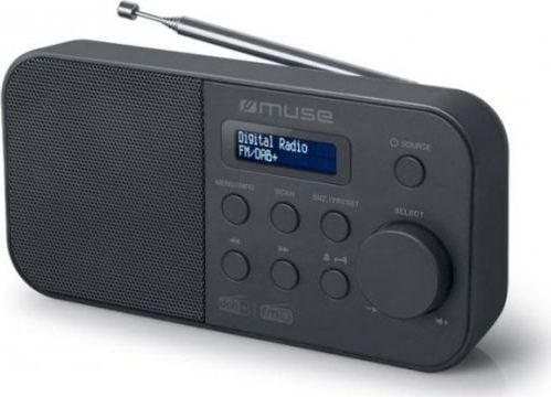 Muse M-109 DB, Bærbar, DAB+, FM, PLL, 87,5 - 108 MHz, 174.928 - 239.2 MHz, Automatisk skann, Automatisk lagring, LCD