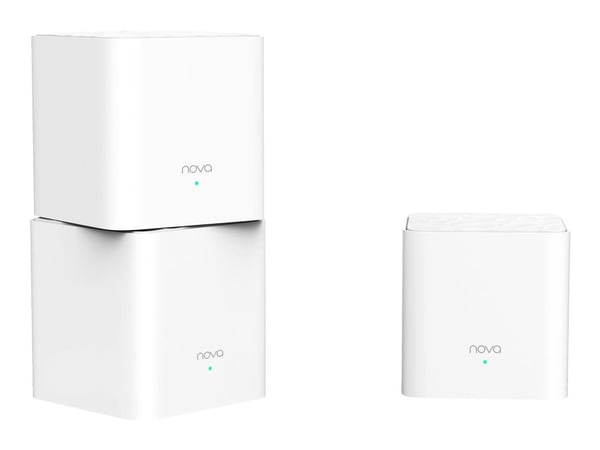 Tenda Nova MW3 - Wi-Fi-system - (2 rutere) - inntil 300 kvm - maske - Wi-Fi 5 - Dobbeltbånd