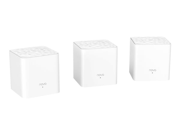 Tenda Nova MW3 - Wi-Fi-system - (2 rutere) - inntil 300 kvm - maske - Wi-Fi 5 - Dobbeltbånd