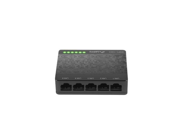 Lanberg DSP1-1005 - Switch - ikke-styrt - 5 x 10/100/1000 - stasjonær