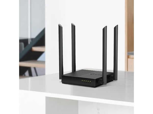 TP-Link Archer C64, Wi-Fi 5 (802.11ac), Dobbelbånd (2.4 GHz / 5 GHz), Ethernet/bredbåndsforbindelse, Svart, Frittstående router
