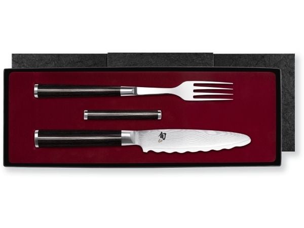kai Shun Classic, Kniv / Skjærer eske sett, Stål, Tre, Sort, Sort, Sort