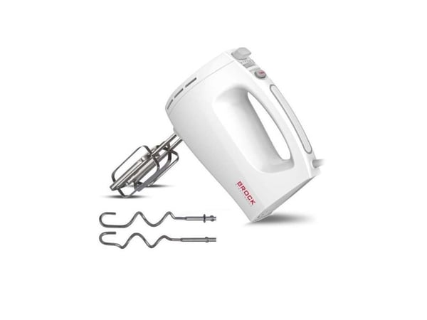 Brock Electronics HM 3001 WH, Håndmikser, Hvit, Miksing, Knapper, Rustfritt stål, 300 W