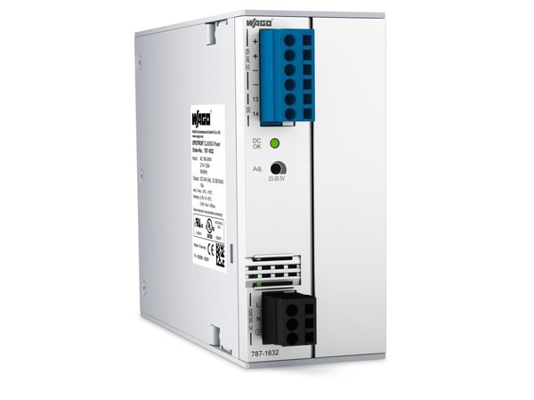 Wago 787-1632, 240 W, 85 - 264 V, 44 - 66 Hz, 1,25 - 2,74 A, aktiivinen, 15 ms