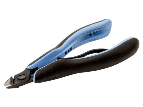 Bahco sidetang, ovalt hode, RX-serien, diagonaltang, 1 cm, 1,05 cm, 6 mm, stål, svart, blå