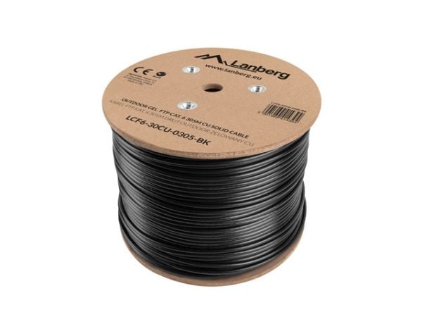 Lanberg - Samlet kabel - FTP - CAT 6 - svart, RAL 9004