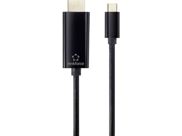 Renkforce RF-4531592, 1.8 m, USB Type-C, HDMI, Hanstik, Suora, Suora
