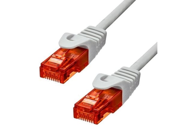 ProXtend - Koblingskabel - RJ-45 (hann) til RJ-45 (hann) - 1.5 m - 6 mm - UTP - CAT 6 - halogenfri, uten hindringer, flertrådet - grå